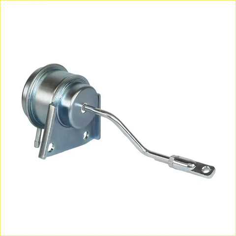 Silver metallic manual gate latch with curved handle and mounting plate for turbo pros turbo vacuum actuator