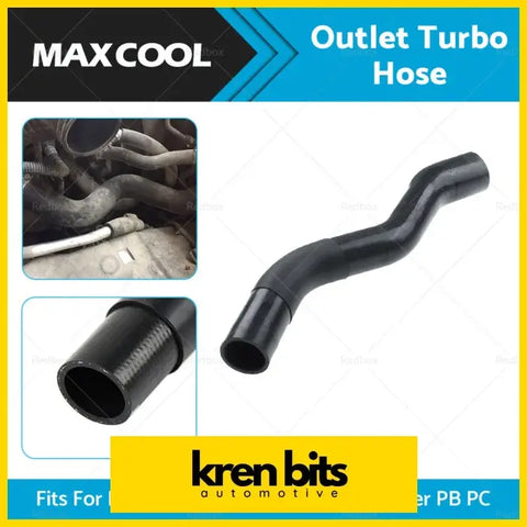 Black rubber turbo to intercooler air hose with reinforced ends by maxcool for mitsubishi triton sold by kren bits automotive