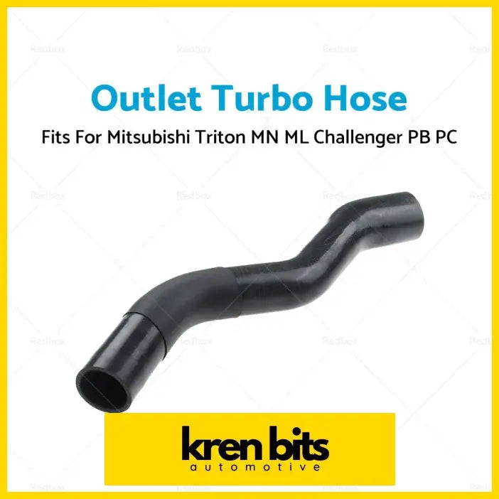 Black rubber turbo to intercooler air hose with curved design for mitsubishi triton mn ml challenger pb pc models