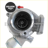 Silver metallic turbocharger with matte finish and mounting flanges for land rover freelander i 2.0l td4 2000-2006
