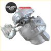 Silver metallic turbocharger with cylindrical housing and turbine inlet for land rover freelander i 2.0l td4 2000-2006