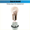 Clear glass turn signal light bulb socket with metallic base for easy plug-and-play in Toyota Tacoma Tundra 2005-2023