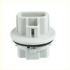 White plastic turn signal bulb socket with black rubber gasket for toyota tacoma tundra 2005-2023 backside view