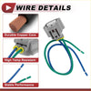 Gray plastic turn signal light socket wiring for toyota 4runner with copper core and green blue insulated wires