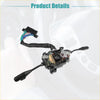 Black plastic turn signal switch for Toyota pickup 1995-2004 with integrated wiring and multiple switches back side view