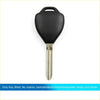 Black plastic uncut key fob shell case with metallic key blade for toyota 4runner 2010-2016 with 2 key buttons