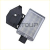 Black plastic underhood courtesy hood led lamp light with clear textured lens and mounting bracket for ram jeep car
