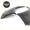 Black carbon fiber universal fender flares with sleek textured weave and precise cutouts for cars and suvs