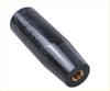 The back side of a universal koyo gear knob showing a black cylindrical antenna connector with a brass threaded end
