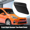 Black plastic unpainted front right bumper tow hook cover for toyota aqua 4wd and offroad use