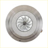 Silver billet turbo cartridge chra core with polished metallic finish and intricate turbine blades for ford transit 2.2l rwd