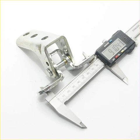 Silver metal upper lower front door hinge for mitsubishi triton l200 2005-2015 measured by digital caliper