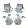 Set of four gray metal upper and lower front door hinges with matte finish for Nissan Datsun 720 King Cab