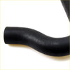 Black rubber upper radiator hose for nissan datsun 620 1972-1979 with textured surface and curved design