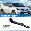 Black plastic upper radiator support bracket with mounting holes and curved design for Toyota RAV4 2013-2018