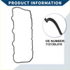 Black rubber valve cover gasket for Toyota dyna land 2001-2023 with wavy outline and reinforced edges