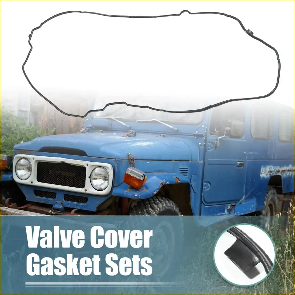 Valve Cover Gasket for Toyota Land Cruiser 4.5L M/T Rubber Black - Gaskets