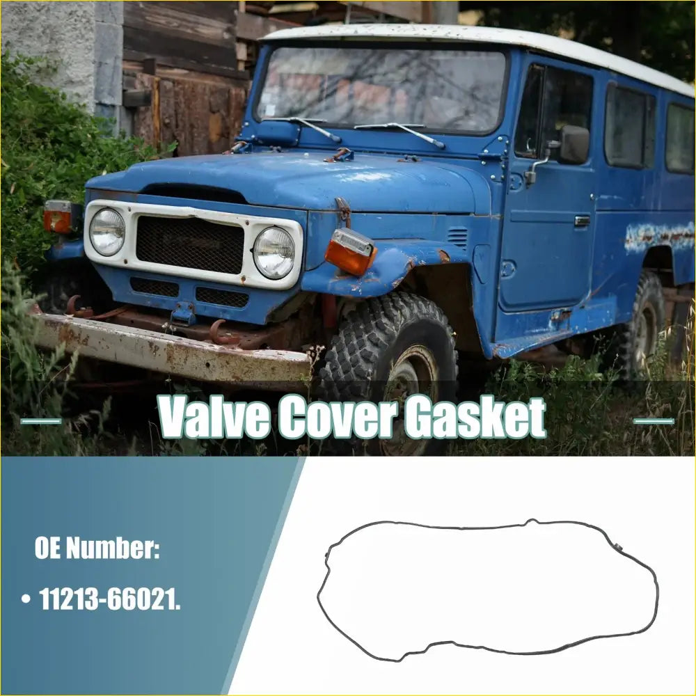 Valve Cover Gasket for Toyota Land Cruiser 4.5L M/T Rubber Black - Gaskets