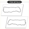 Black rubber valve cover gasket seals for Toyota Landcruiser KDJ90 3.0TD D4D engine components