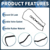Black flexible rubber valve cover gasket set for make and model 1121322050 preventing oil leaks