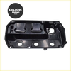 Black painted metal engine oil pan with molded contours and circular mounting holes for mitsubishi pajero triton 6g74