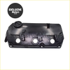 Black painted metal valve rocker cover for mitsubishi pajero and triton 6g74 with three circular openings and rounded cap