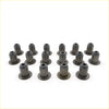 Black rubber valve stem oil seals arranged in a grid for Toyota Hilux Revo 2.4L 2.8L 2015-2023 models