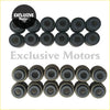 Black rubber valve stem oil seals arranged in three rows for toyota crown 1gge engine valve covers