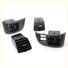 Black plastic vent grille set with adjustable slats and control knobs for isuzu dmax holden rodeo ra gmc canyon 2002-2012