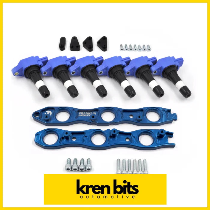 Vr38 Coil Conversion Kit For Nissan Rb Engines Blue / Non Neo Complete (Spit Fire)