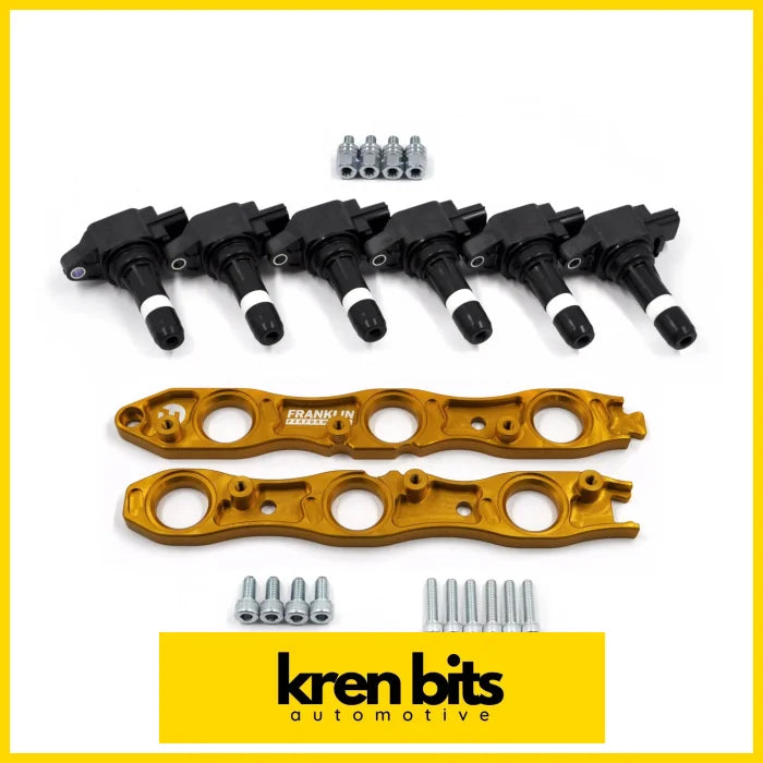 Vr38 Coil Conversion Kit For Nissan Rb Engines Gold / Non Neo Complete (Hitachi Coils)