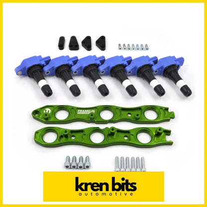 Vr38 Coil Conversion Kit For Nissan Rb Engines Green / Non Neo Complete (Spit Fire)