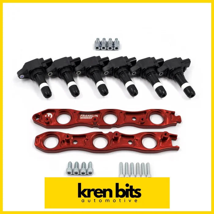 Vr38 Coil Conversion Kit For Nissan Rb Engines Red / Non Neo Complete (Hitachi Coils)