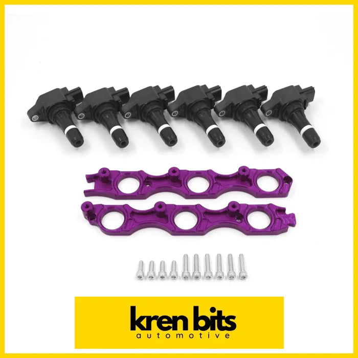 Vr38 Coil Conversion Kit For Toyota Jz Engines Purple / Complete (Hitachi Coils)