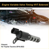 Black and gray metal vvt solenoid for toyota tacoma 2016-2022 shown from the back side of the engine part