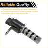 Black and silver vvt solenoid with plastic connector and metal body for toyota tacoma 2016-2022 valve timing actuator