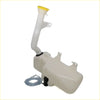 Clear plastic windshield washer bottle tank with yellow cap and hose for nissan np300 d22 terrano 1997-2004