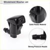 Black solid plastic windshield washer jet with strong pressure nozzle with 3 hose connectors for toyota 4wd ute offroad