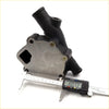 Black rubberized water pump with metallic silver mounting plate and brass screws for nissan navara d21 23l sd23