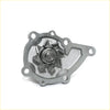 Gray metallic water pump assembly with central impeller and mounting holes for Nissan Datsun Violet 1.4L 1977-1981