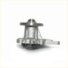 Silver metallic water pump assembly with cylindrical top and flanged base for nissan datsun violet 1977 1981