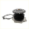 Silver aluminum water pump assembly with black rubber gasket and mounting flange for nissan navara/pathfinder/terrano 1985-1997