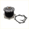 Silver aluminum water pump assembly with black rubber seals and gasket for nissan navara pathfinder terrano 1985-1997