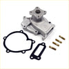 Silver aluminum water pump with black rubber gaskets and brass bolts for Datsun Nissan AD CY10 Y10 1990-1999