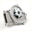Silver aluminum water pump with star-shaped impeller and mounting flanges for datsun nissan ad cy10 y10 1990-1999