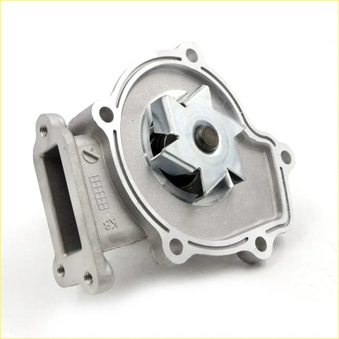 Silver aluminum water pump with star-shaped impeller and mounting flanges for datsun nissan ad cy10 y10 1990-1999