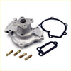 Silver aluminum water pump with black rubber gaskets and brass bolts for datsun nissan ad cy10 y10 1990-1999