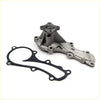 Silver metallic water pump with black rubber gasket for nissan ad wingroad 1999 to 2005 models