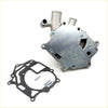 Silver metallic water pump with hexagonal mounting plate and black rubber gasket for Nissan Caravan Homy E24 86-90