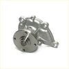 Silver aluminum engine water pump with flanged base and threaded shaft for nissan datsun sunny vanette cherry 1978-1988